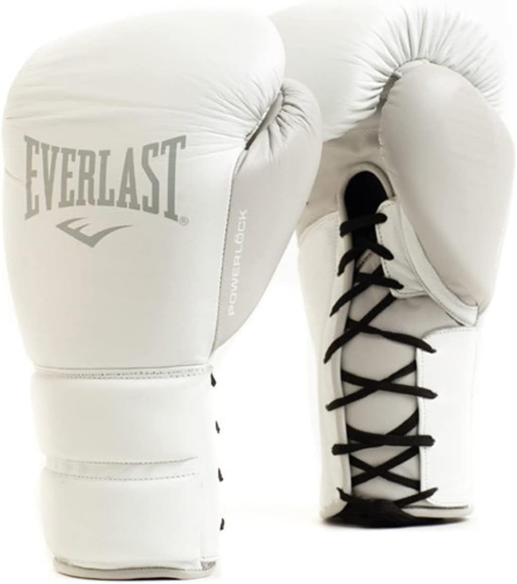 GUANTES POWERLOCK 2.0 EVERLAST PRO BLANCO CORDONES