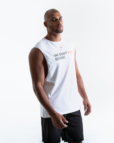 MUSCULOSA WE DON’T PLAY BOXING - BOXRAW BLANCO