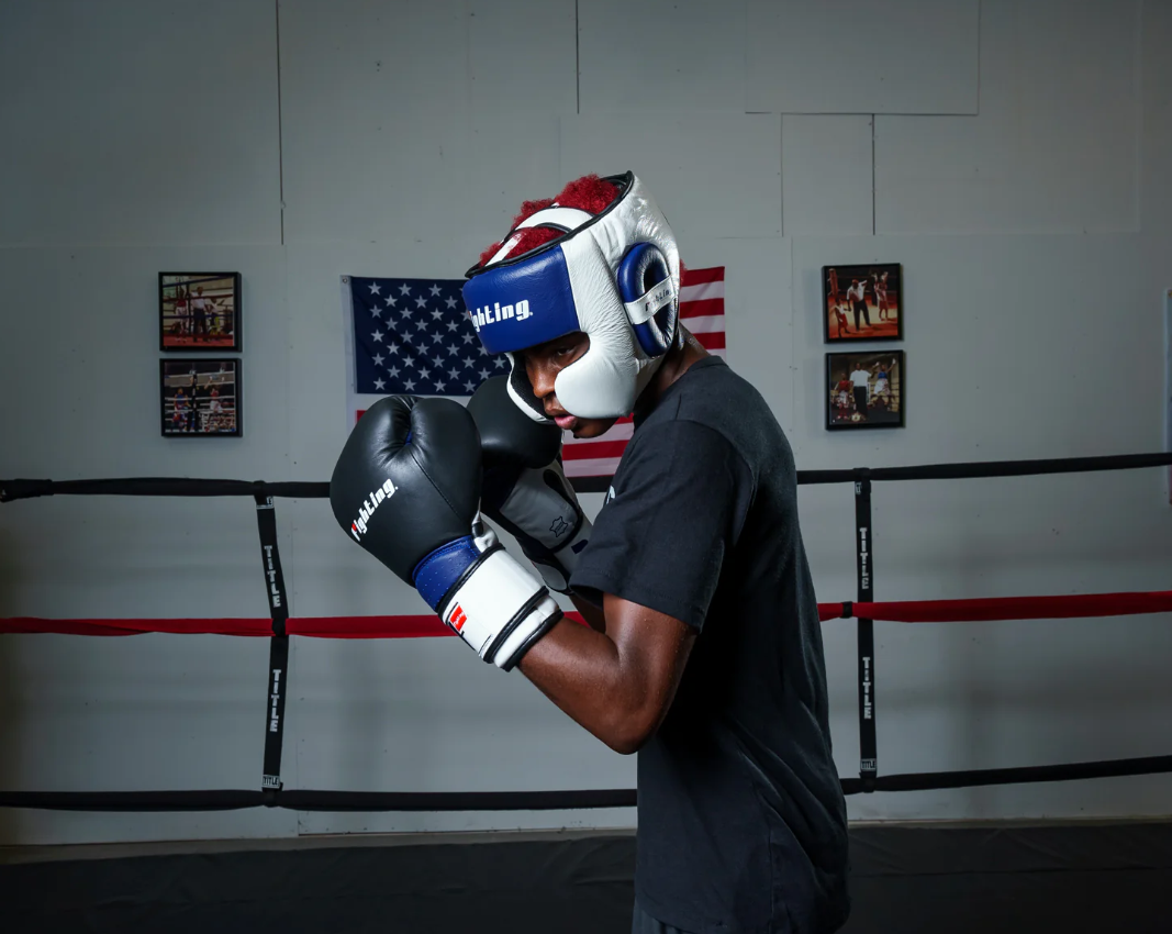 CABEZAL FIGHTING FORCE LEATHER TRAINING