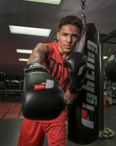 GUANTES FIGHTING LEATHER HEAVY BAG NEGRO