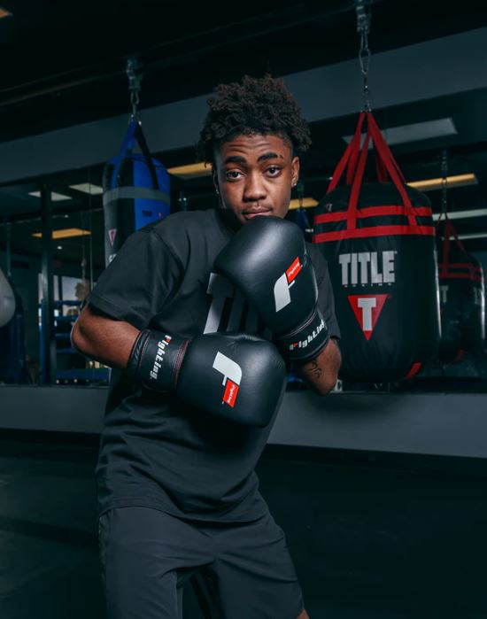 GUANTES FIGHTING LEATHER HEAVY BAG NEGRO