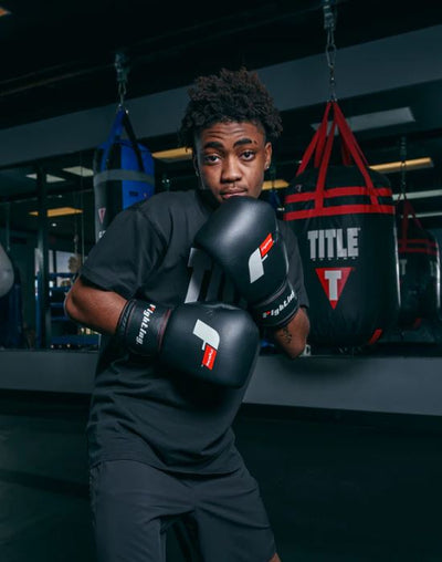 GUANTES FIGHTING LEATHER HEAVY BAG NEGRO