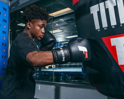 GUANTES FIGHTING LEATHER HEAVY BAG NEGRO