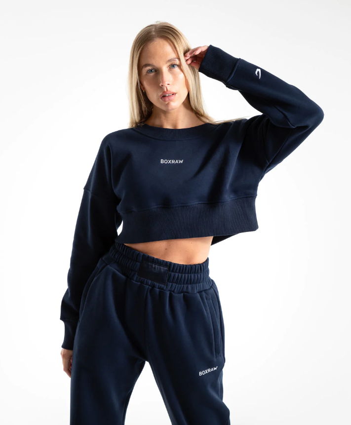 POLERÓN CROP TOP JOHNSON - BOXRAW AZUL