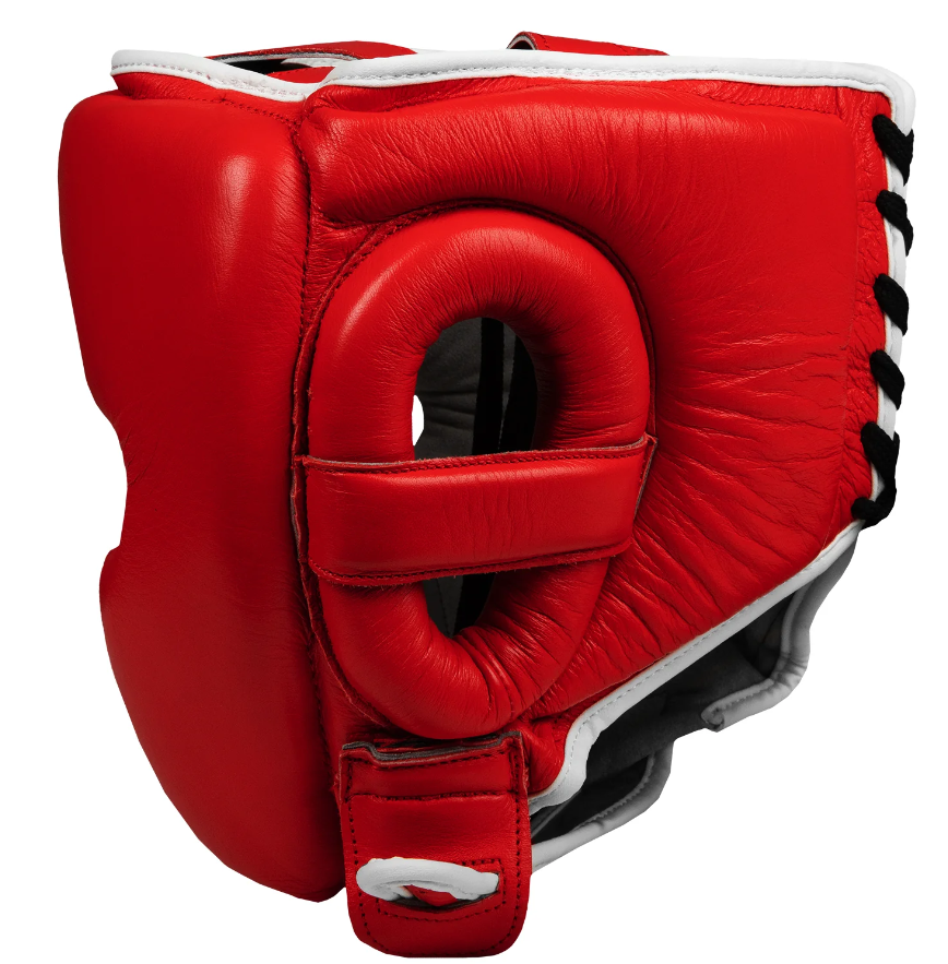 CABEZAL TITLE LEATHER SPARRING ROJO