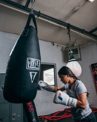 GUANTES FIGHTING LEATHER HEAVY BAG BLANCO