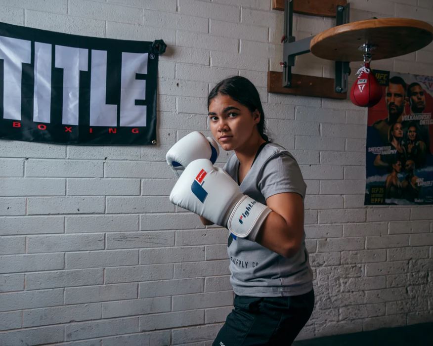 GUANTES FIGHTING LEATHER HEAVY BAG BLANCO