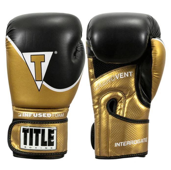 GUANTES TITLE BOXING INFUSED FOAM INTERROGATE DORADO