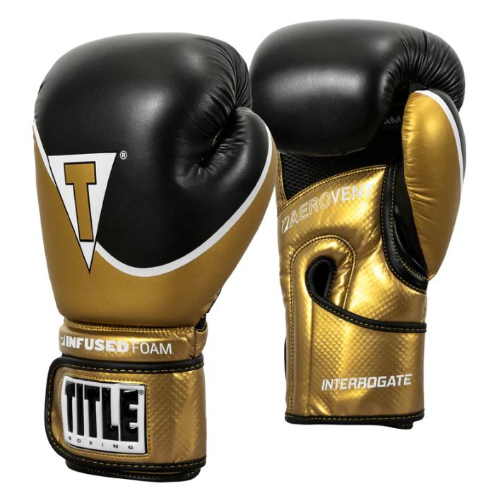 GUANTES TITLE BOXING INFUSED FOAM INTERROGATE DORADO