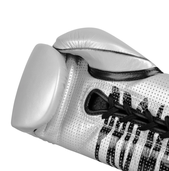 GUANTES TITLE PRO MEX PROFESSIONAL CON CORDONES GRIS