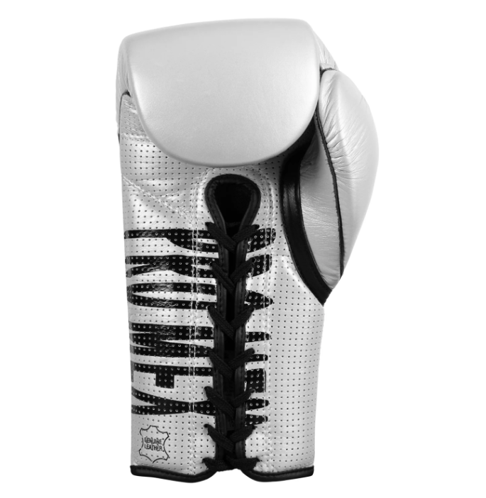 GUANTES TITLE PRO MEX PROFESSIONAL CON CORDONES GRIS