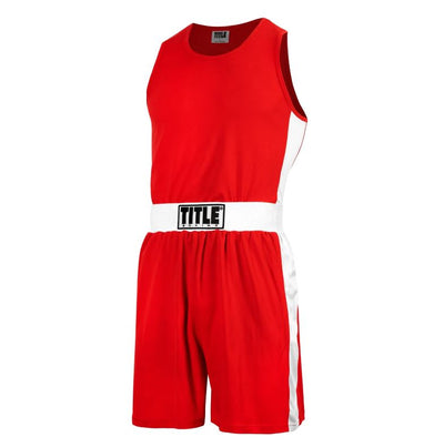 TRAJE DE COMPETENCIA TITLE BOXING AEROVENT ELITE AMATEUR ROJO