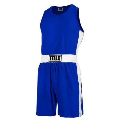 TRAJE DE COMPETENCIA TITLE BOXING AEROVENT ELITE AMATEUR AZUL