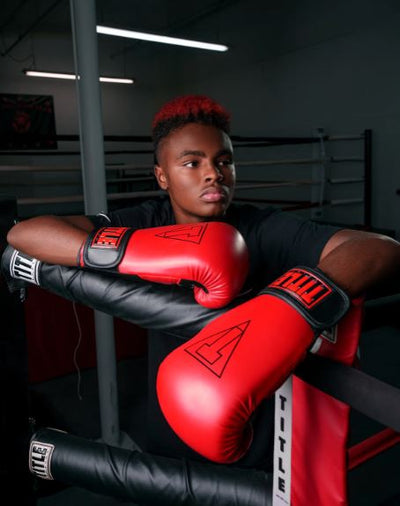 GUANTES TITLE BOXING VEGAN ROJO