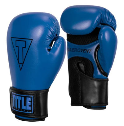 GUANTES TITLE BOXING VEGAN AZUL