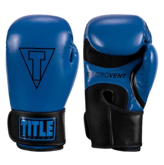 GUANTES TITLE BOXING VEGAN AZUL